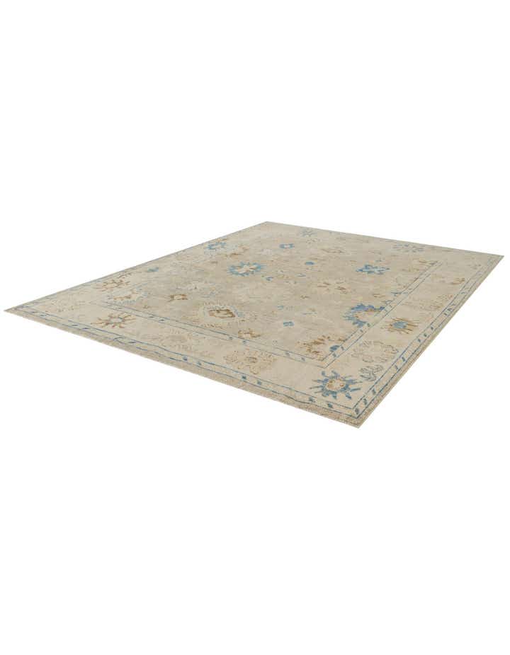 8' x 10' Hand Knotted Oushak Wool Rug
