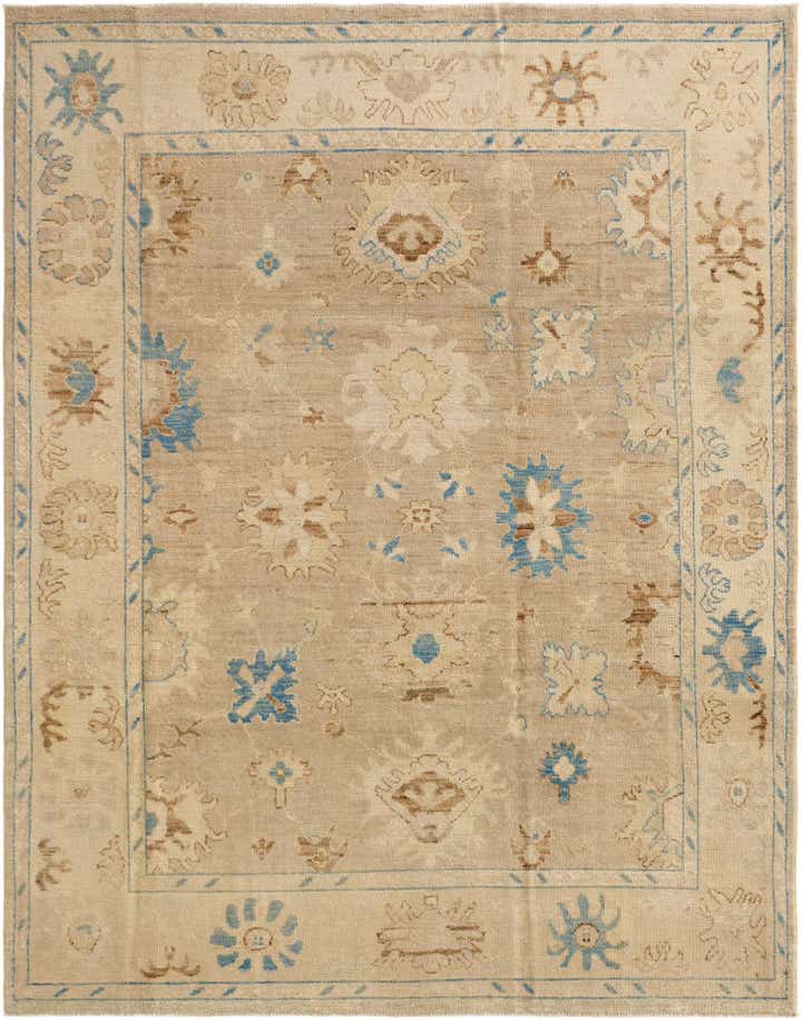 8' x 10' Hand Knotted Oushak Wool Rug