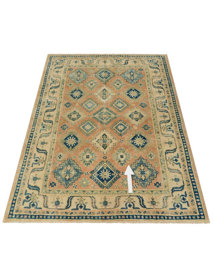 Detail image of 5' x 6' 9  Hand Knotted Oushak Wool Rug