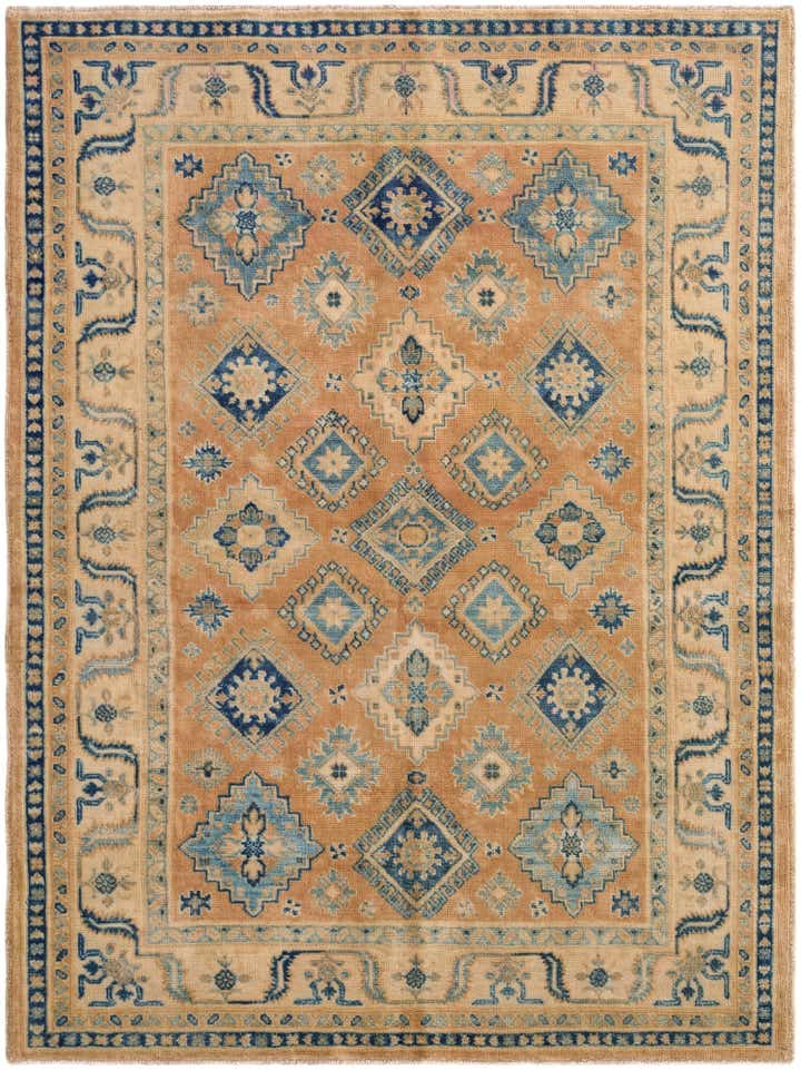 5' x 6' 9 Hand Knotted Oushak Wool Rug