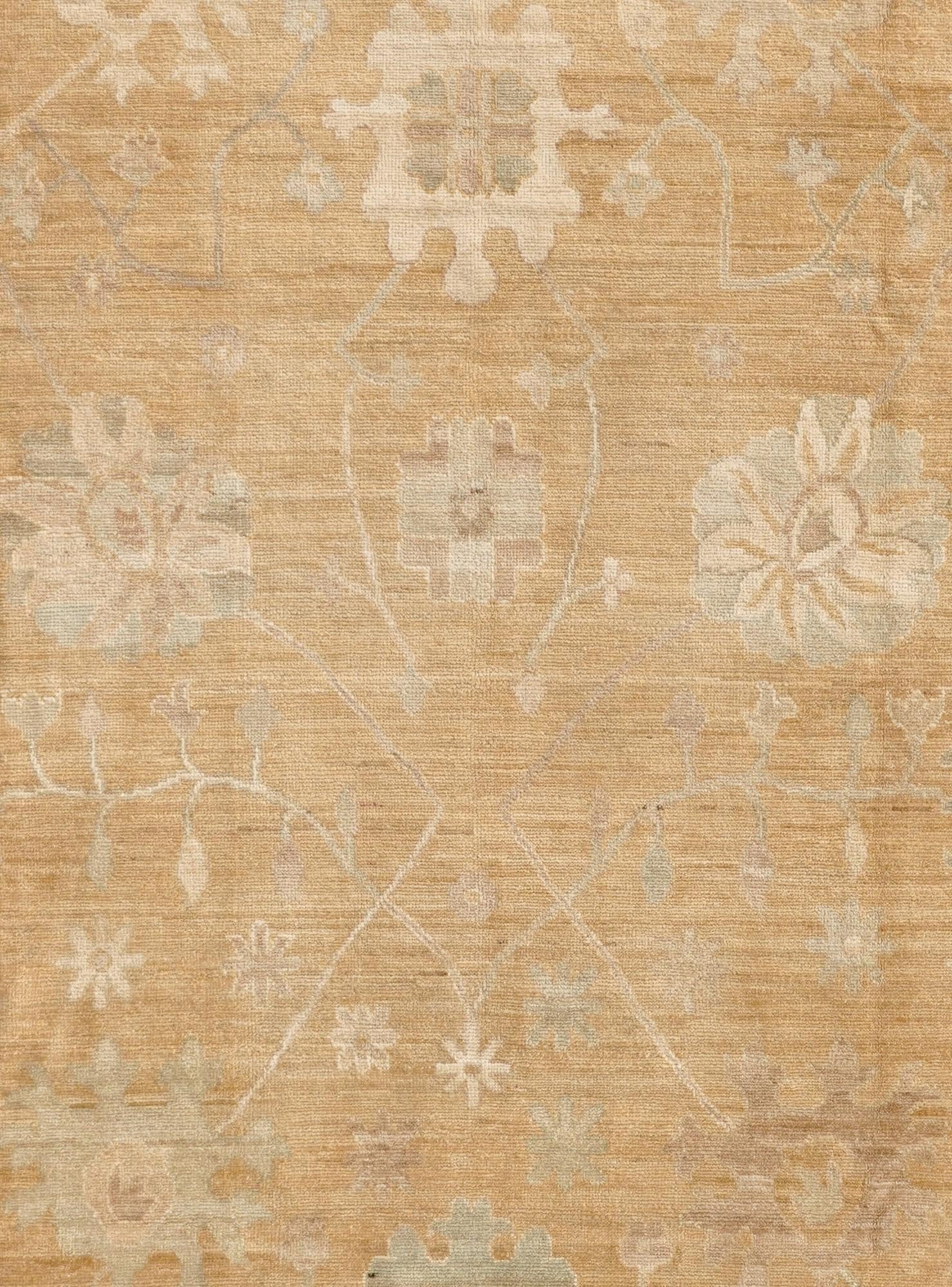 8' 8 x 11' 8 Hand Knotted Oushak Wool Rug