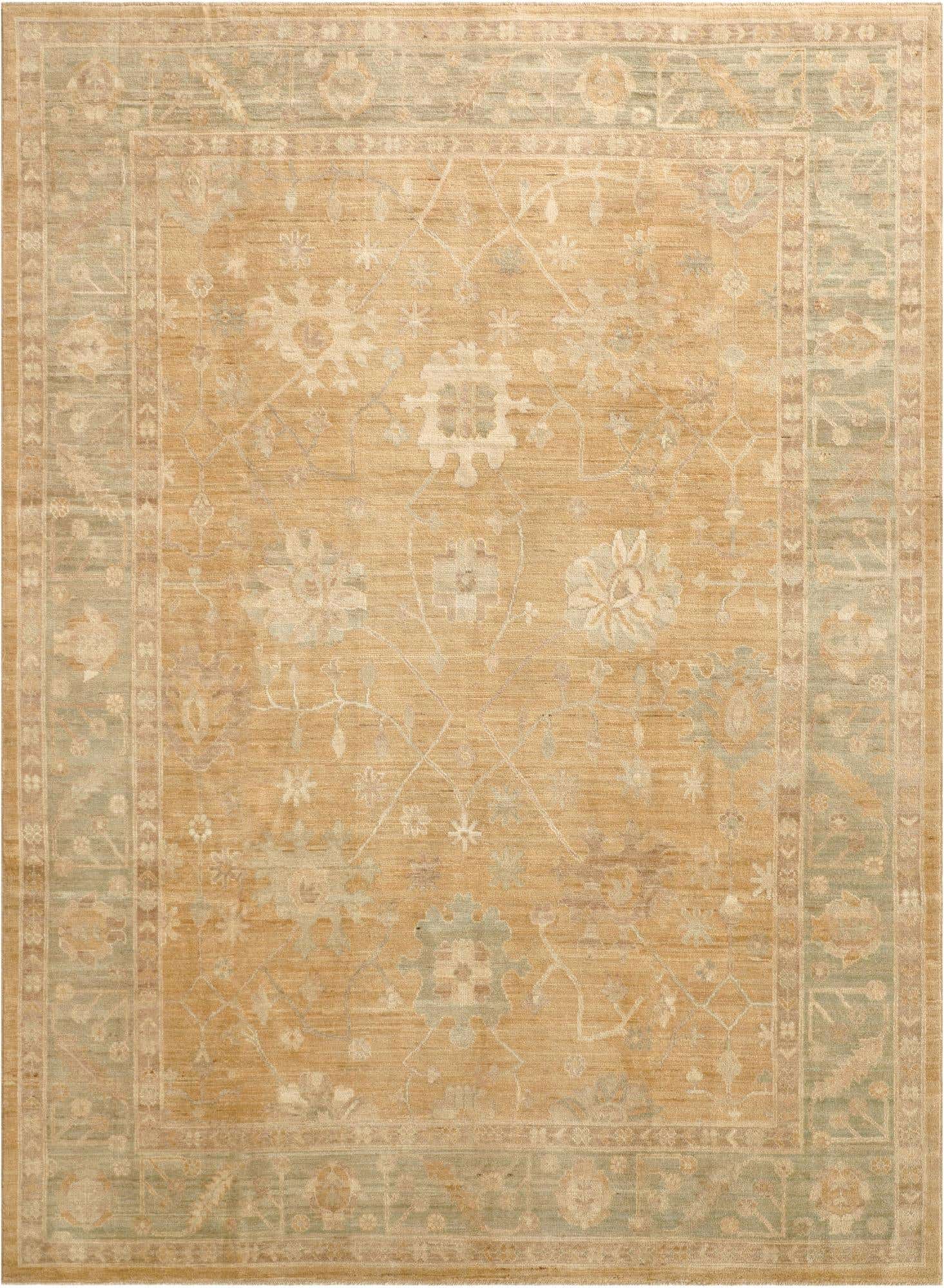 8' 8 x 11' 8 Hand Knotted Oushak Wool Rug