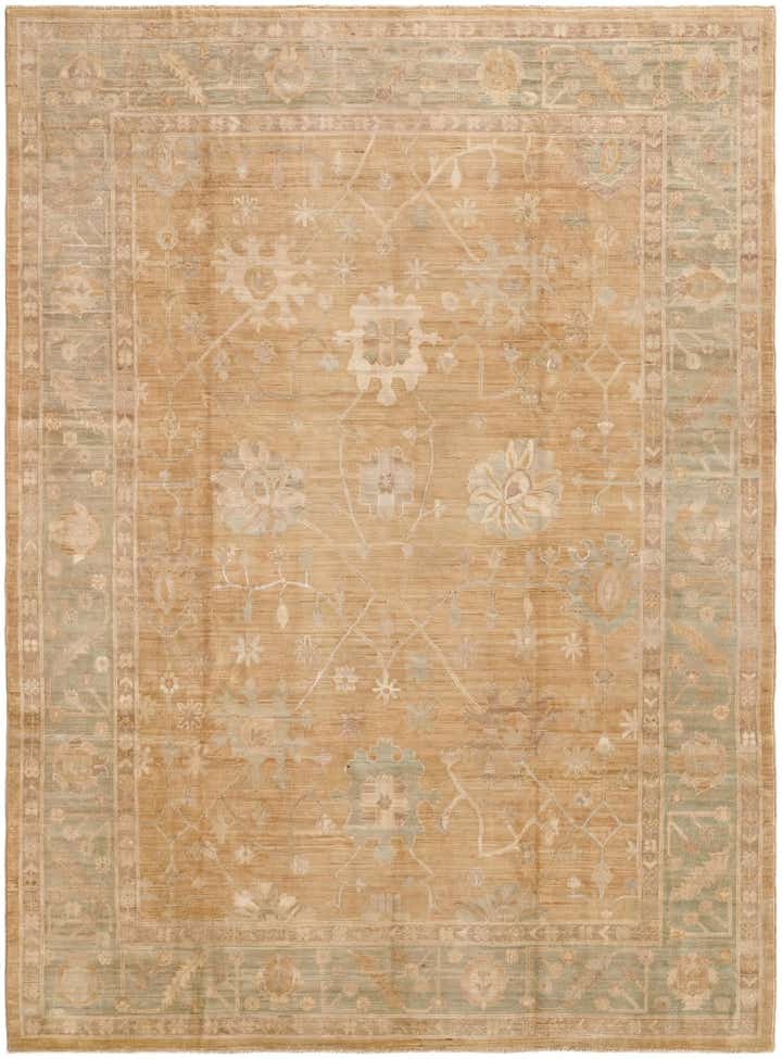 8' 8 x 11' 8 Hand Knotted Oushak Wool Rug