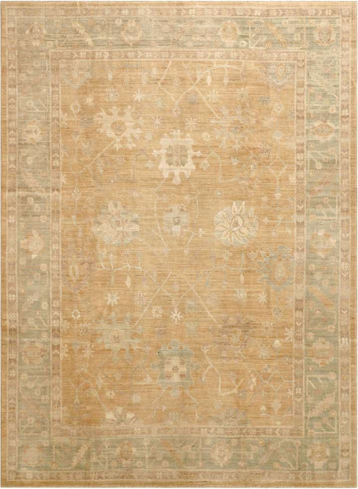 8' 8 x 11' 8 Hand Knotted Oushak Wool Rug