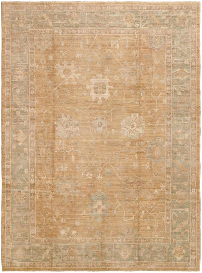 Detail image of 8' 8 x 11' 8 Hand Knotted Oushak Wool Rug