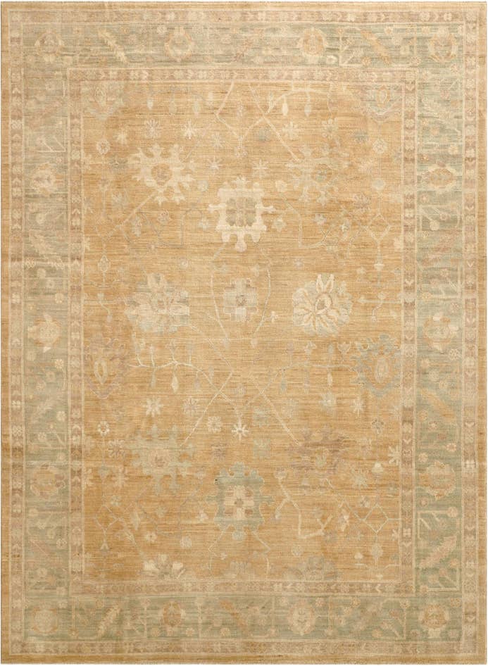 Detail image of 8' 8 x 11' 8 Hand Knotted Oushak Wool Rug