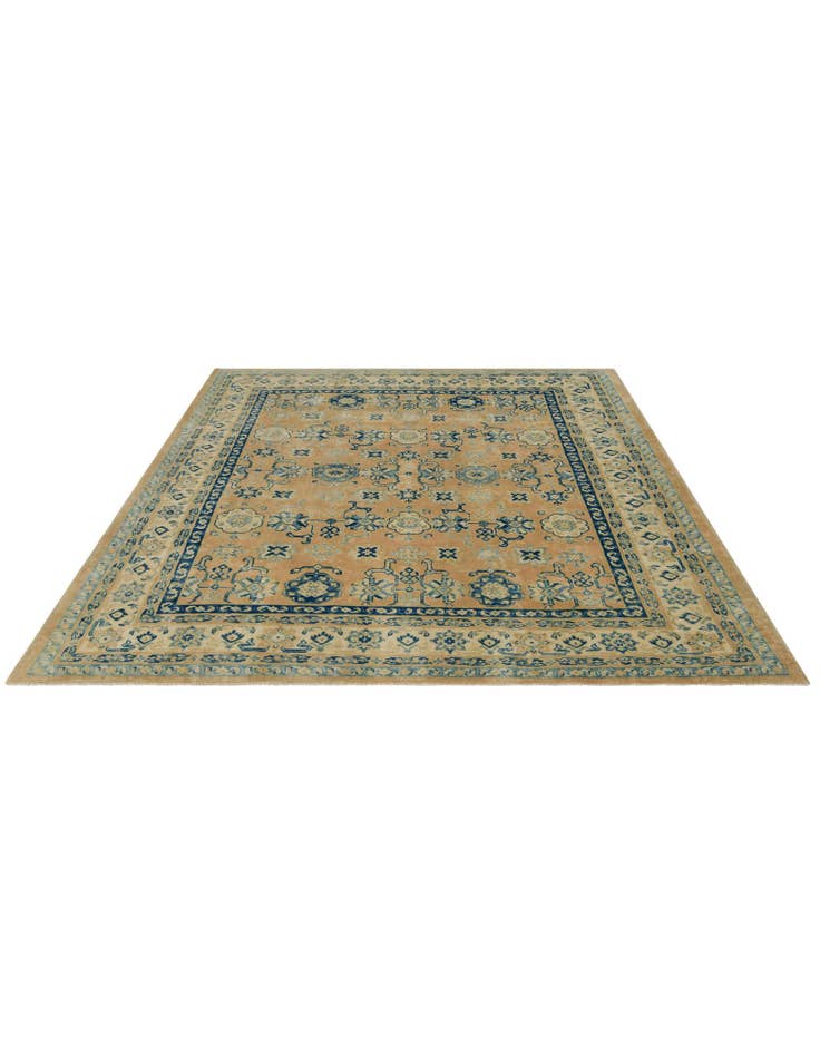 Detail image of 8' 2 x 9' 9 Hand Knotted Oushak Wool Rug