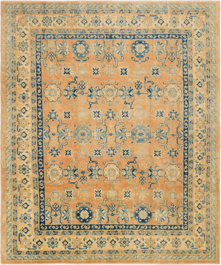 8' 2 x 9' 9 Hand Knotted Oushak Wool Rug