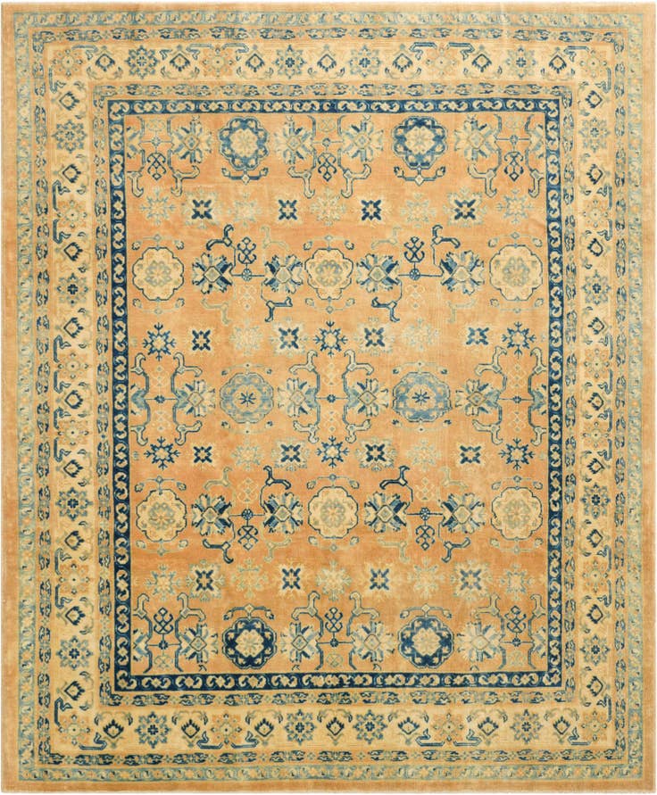 Detail image of 8' 2 x 9' 9 Hand Knotted Oushak Wool Rug