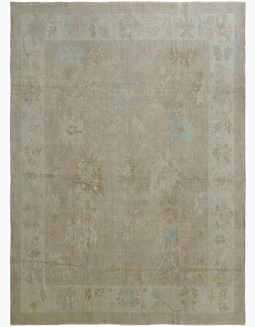 10' 1 x 13' 9 Hand Knotted Oushak Wool Rug