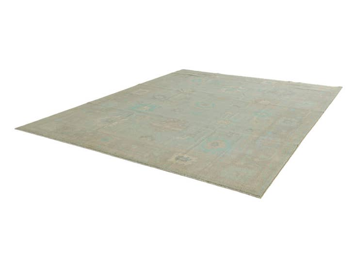 Detail image of 9' 2 x 12' Hand Knotted Oushak Wool Rug