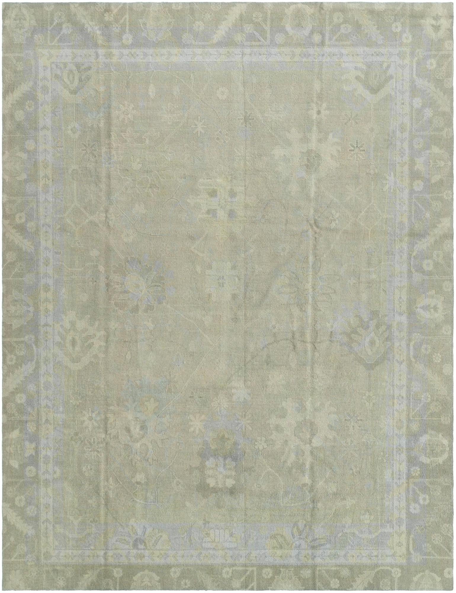 9' 2 x 12' Hand Knotted Oushak Wool Rug