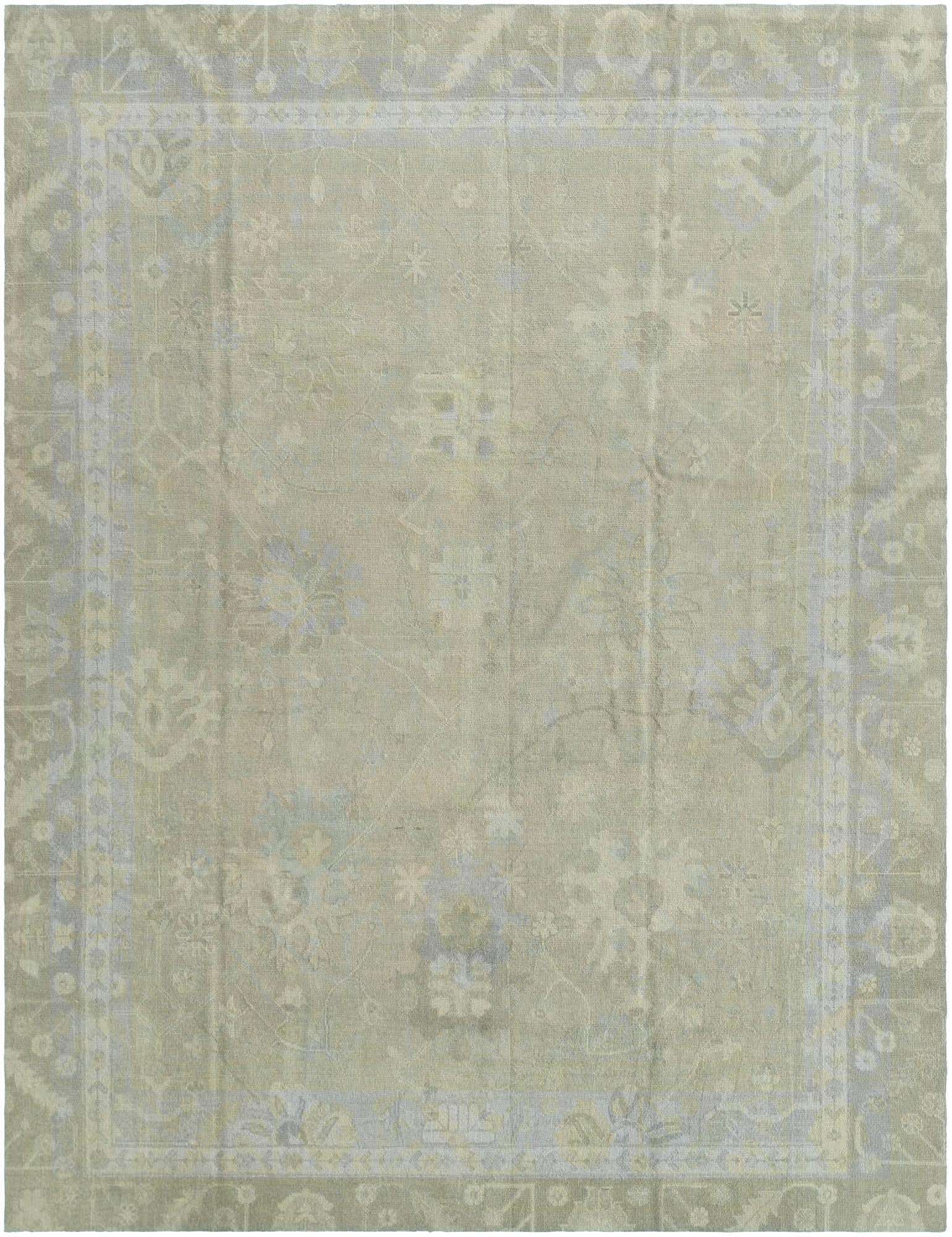 9' 2 x 12' Hand Knotted Oushak Wool Rug