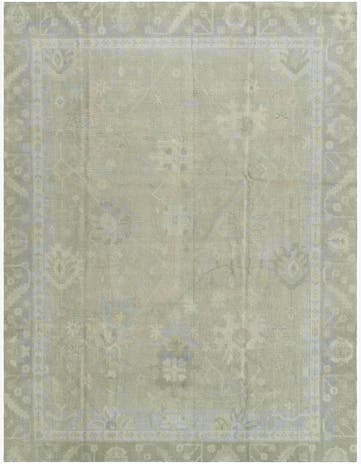 9' 2 x 12' Hand Knotted Oushak Wool Rug
