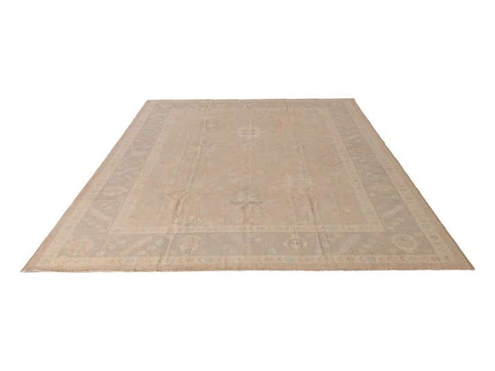 10' x 13' 8 Hand Knotted Oushak Wool Rug