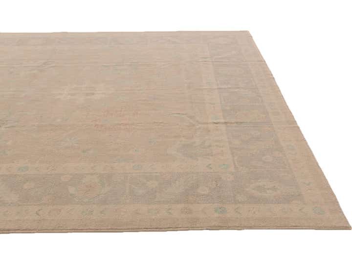 10' x 13' 8 Hand Knotted Oushak Wool Rug