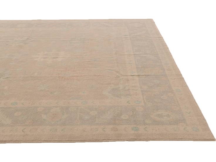 Detail image of 10' x 13' 8 Hand Knotted Oushak Wool Rug