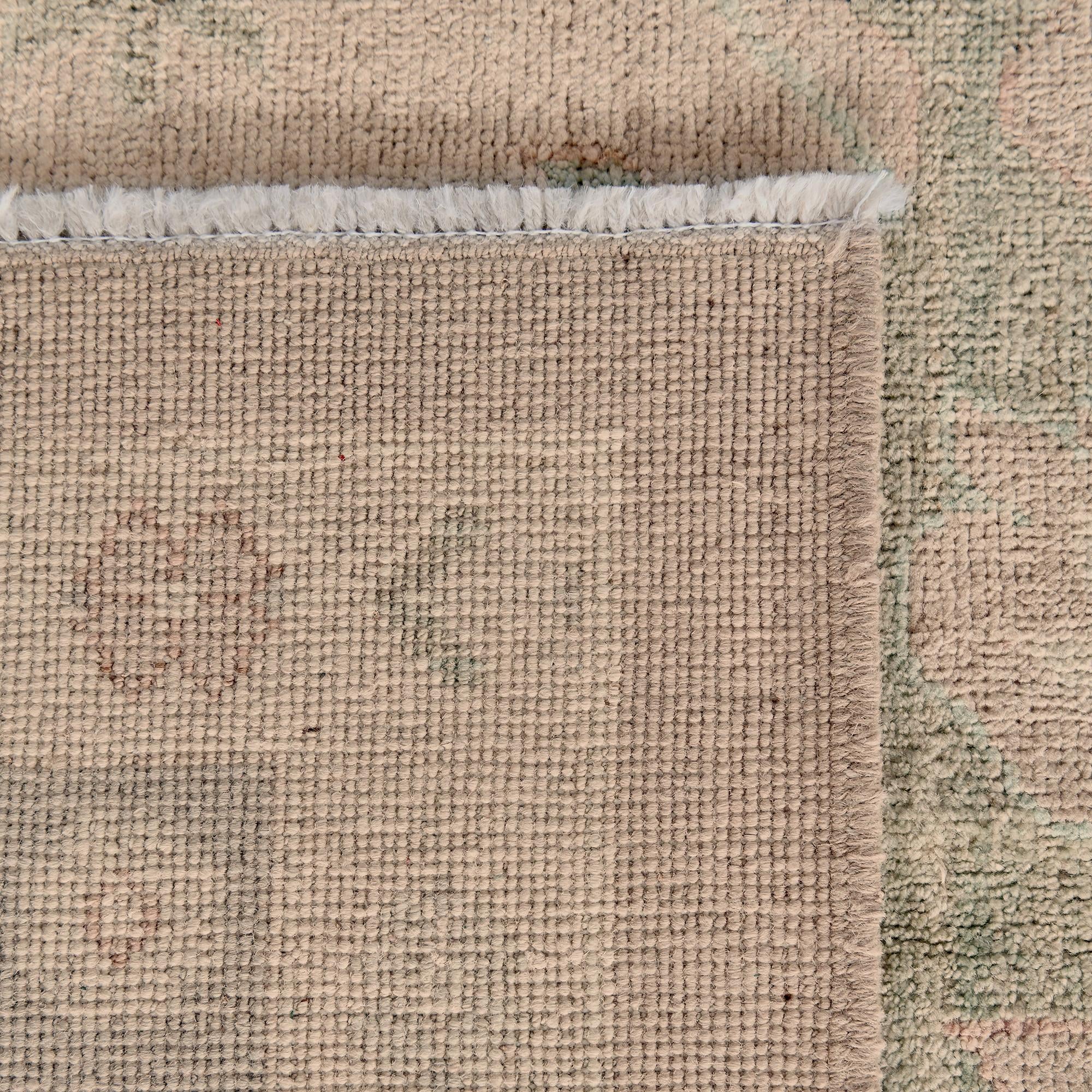 10' x 13' 8 Hand Knotted Oushak Wool Rug