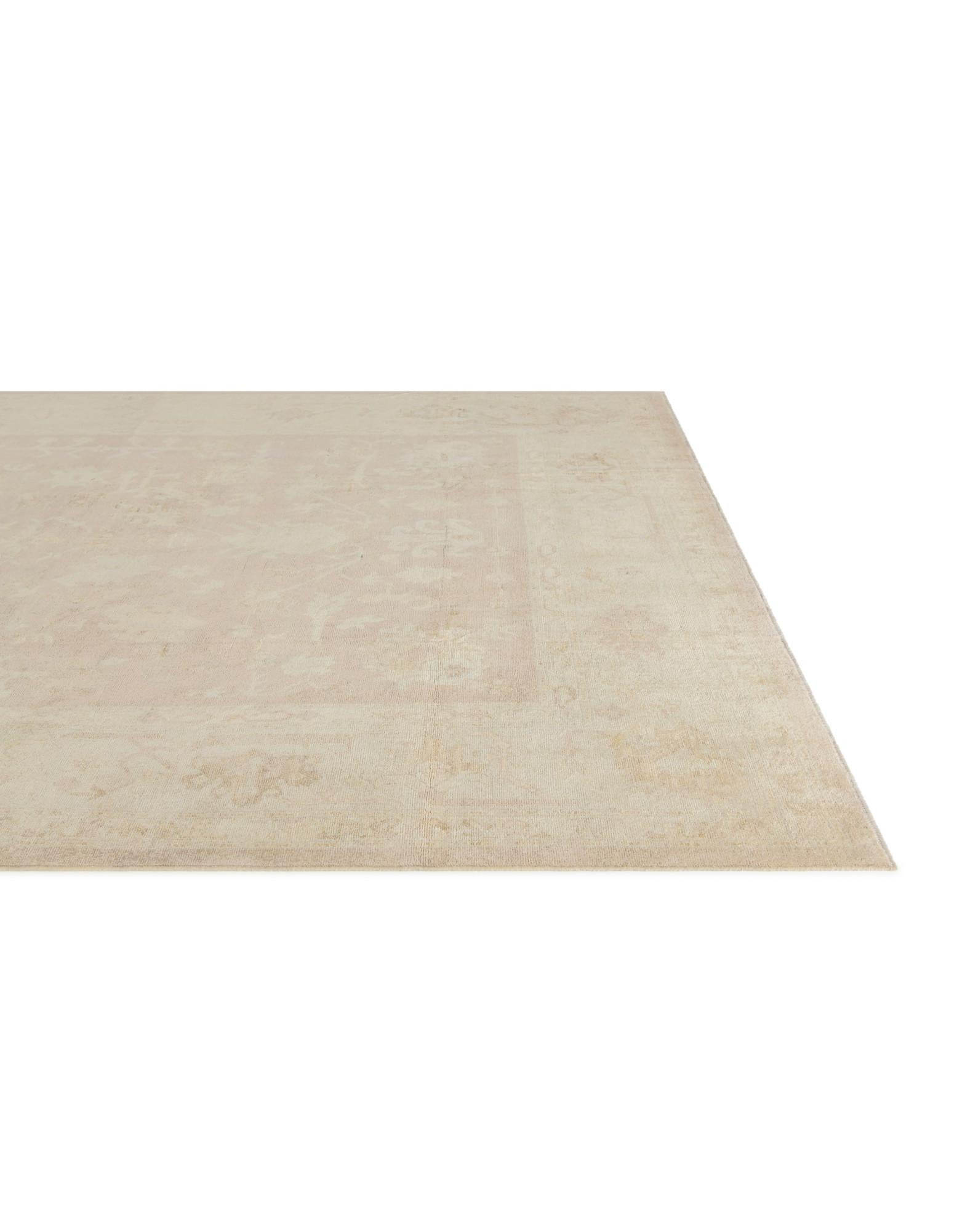 10' 2 x 13' 10 Hand Knotted Oushak Wool Rug