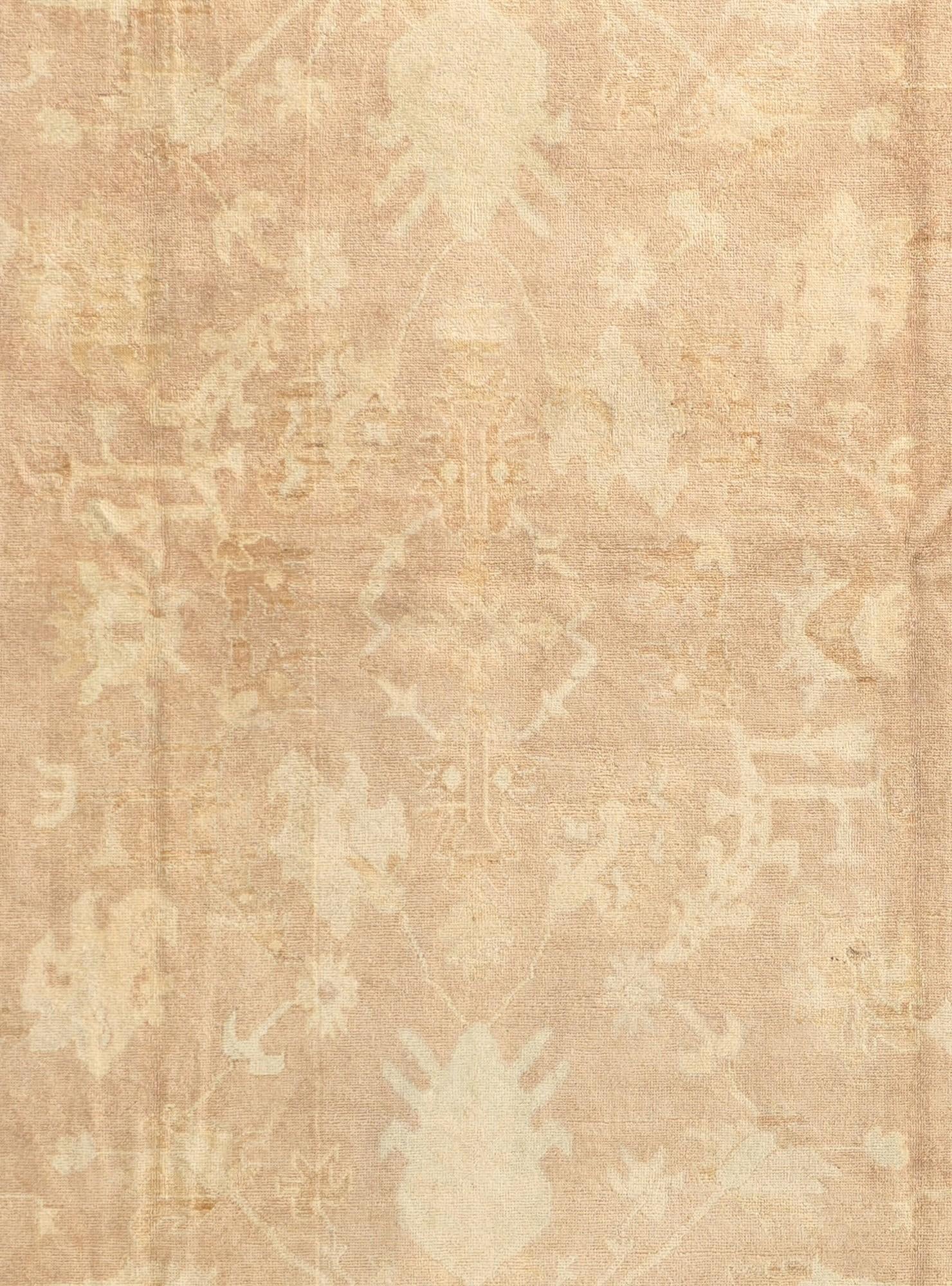 10' 2 x 13' 10 Hand Knotted Oushak Wool Rug