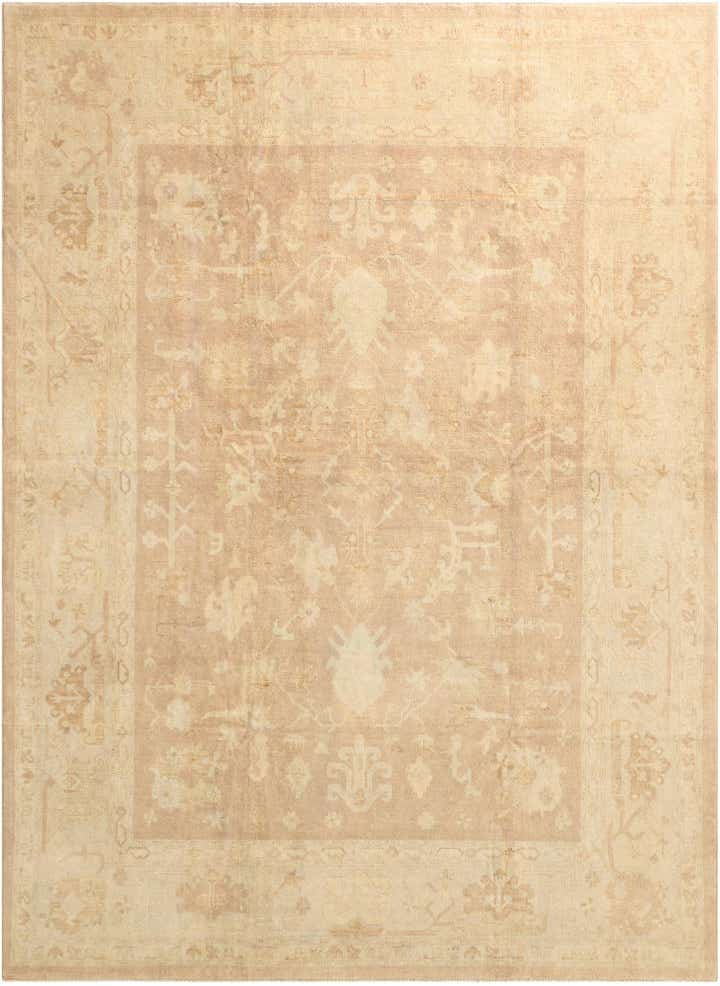 10' 2 x 13' 10 Hand Knotted Oushak Wool Rug