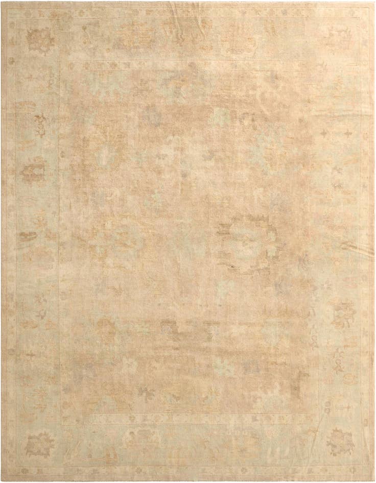 Detail image of 11' 9 x 14' 9 Hand Knotted Oushak Wool Rug