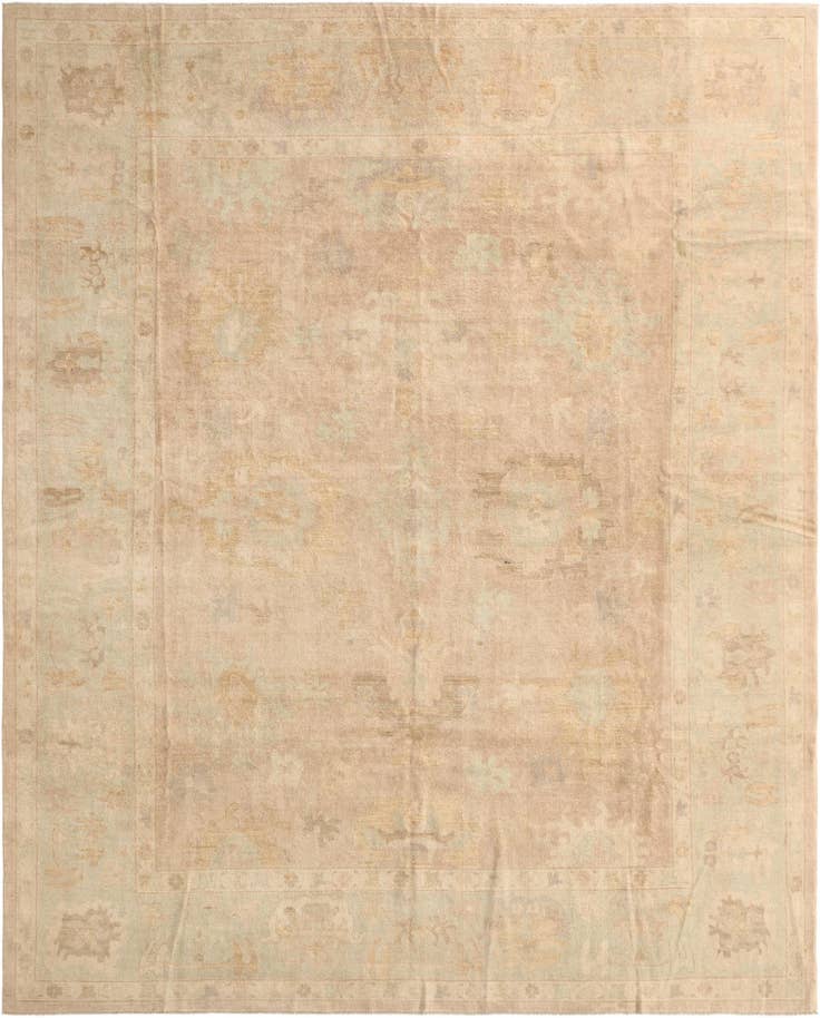 Detail image of 11' 9 x 14' 9 Hand Knotted Oushak Wool Rug