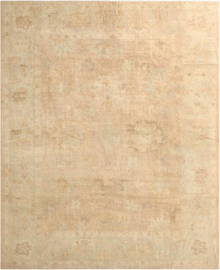 Detail image of 11' 9 x 14' 9 Hand Knotted Oushak Wool Rug