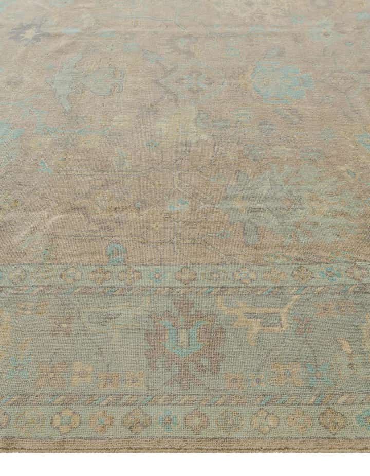 9' 3 x 12' Hand Knotted Oushak Wool Rug