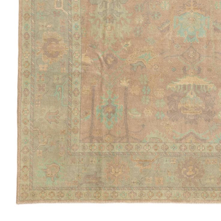 Detail image of 9' 3 x 12' Hand Knotted Oushak Wool Rug