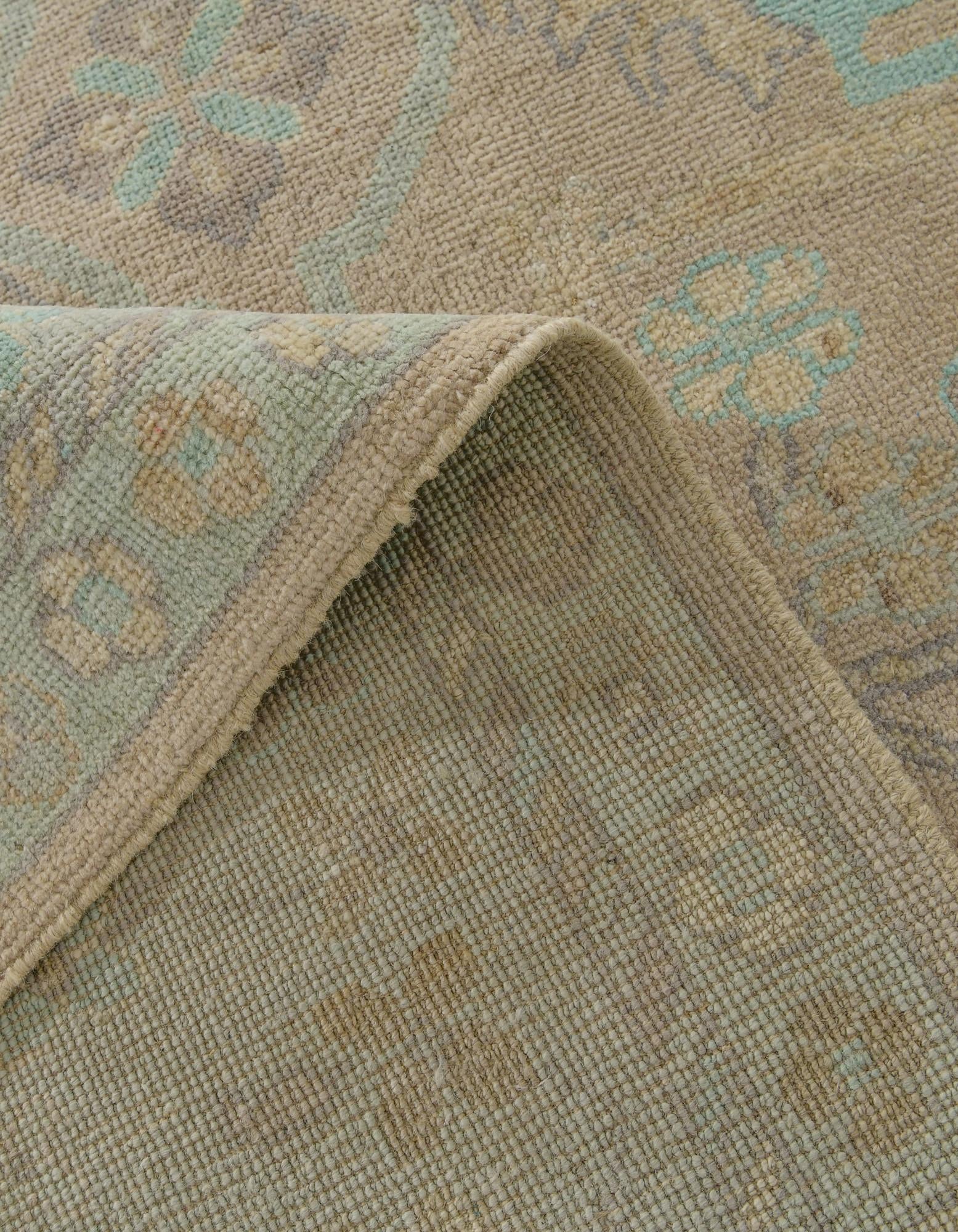 9' 3 x 12' Hand Knotted Oushak Wool Rug