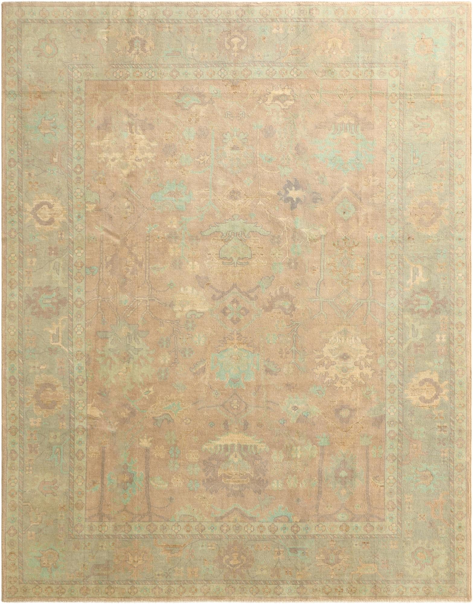 9' 3 x 12'  Hand Knotted Oushak Wool Rug