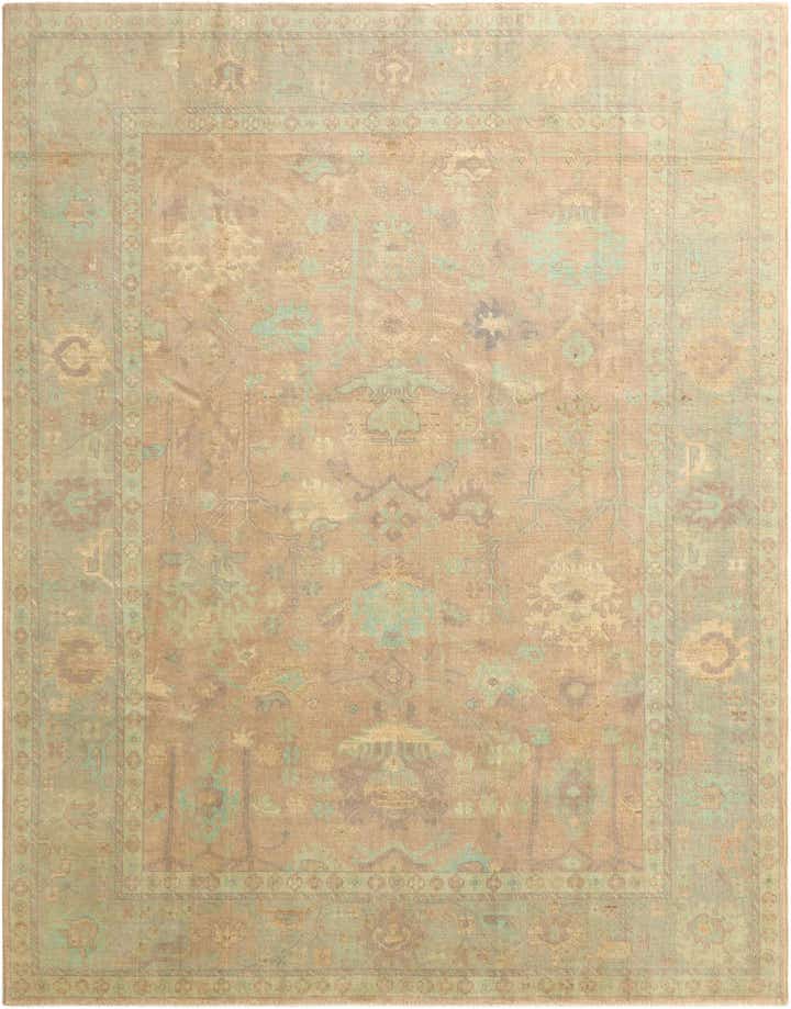 9' 3 x 12' Hand Knotted Oushak Wool Rug