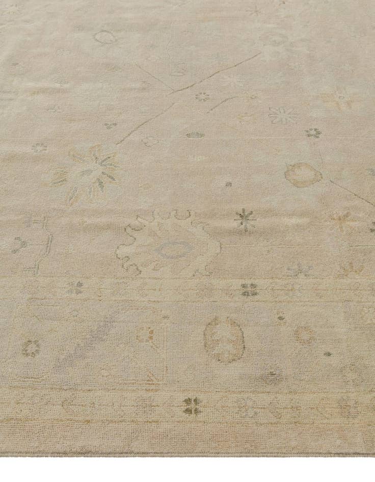 Detail image of 8' 6 x 9' 9 Hand Knotted Oushak Wool Rug