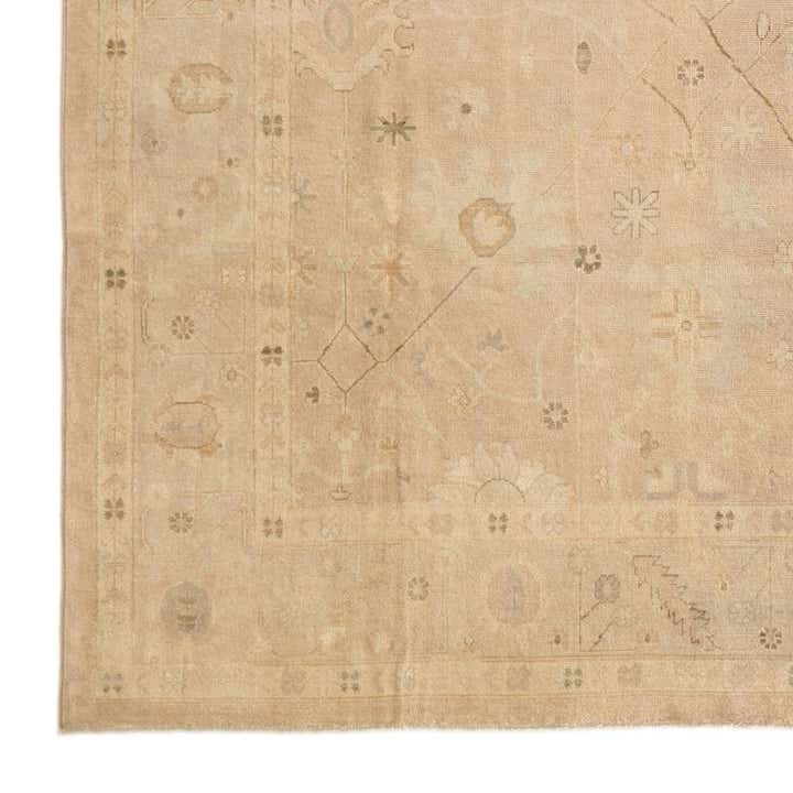 8' 6 x 9' 9 Hand Knotted Oushak Wool Rug
