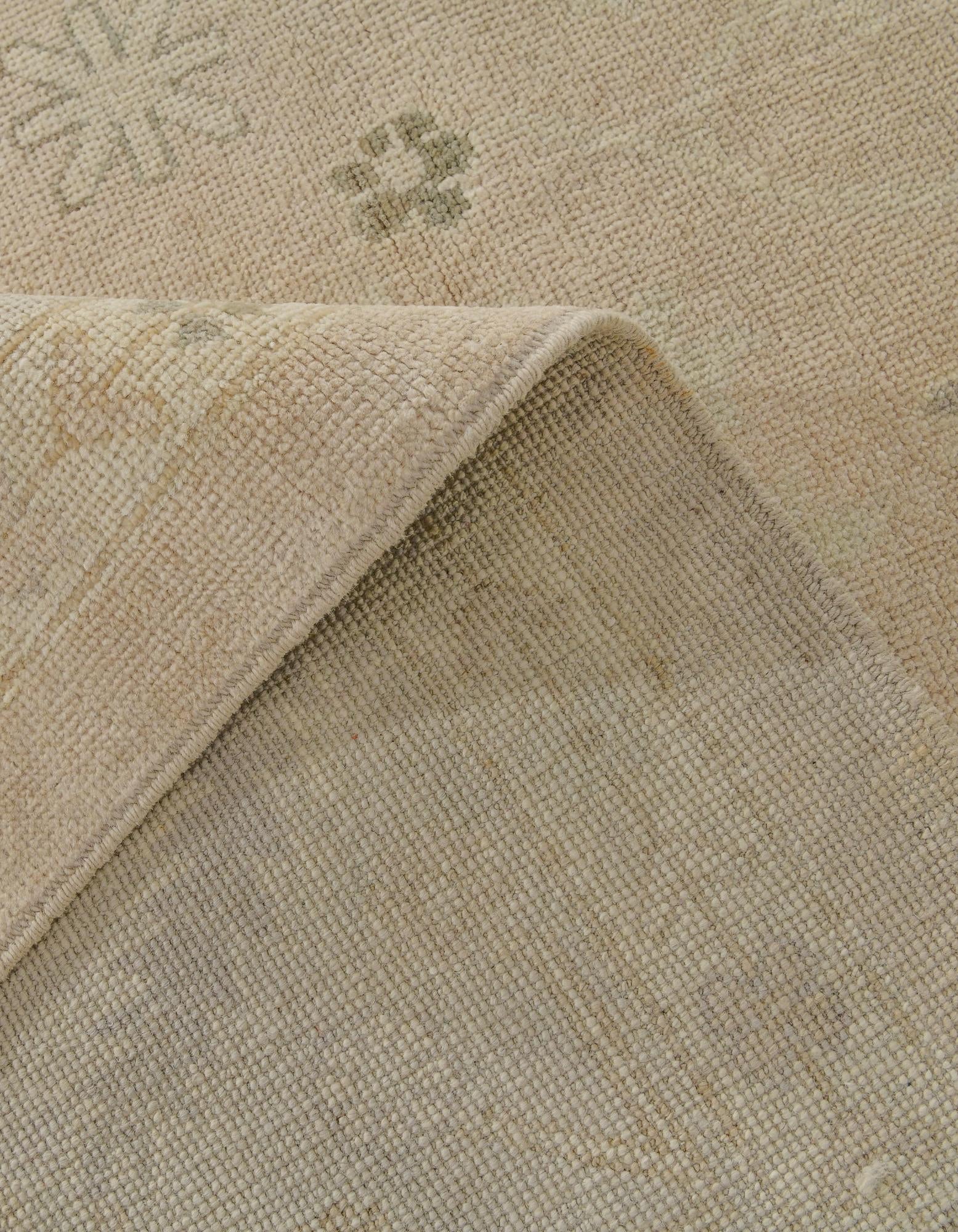 8' 6 x 9' 9 Hand Knotted Oushak Wool Rug