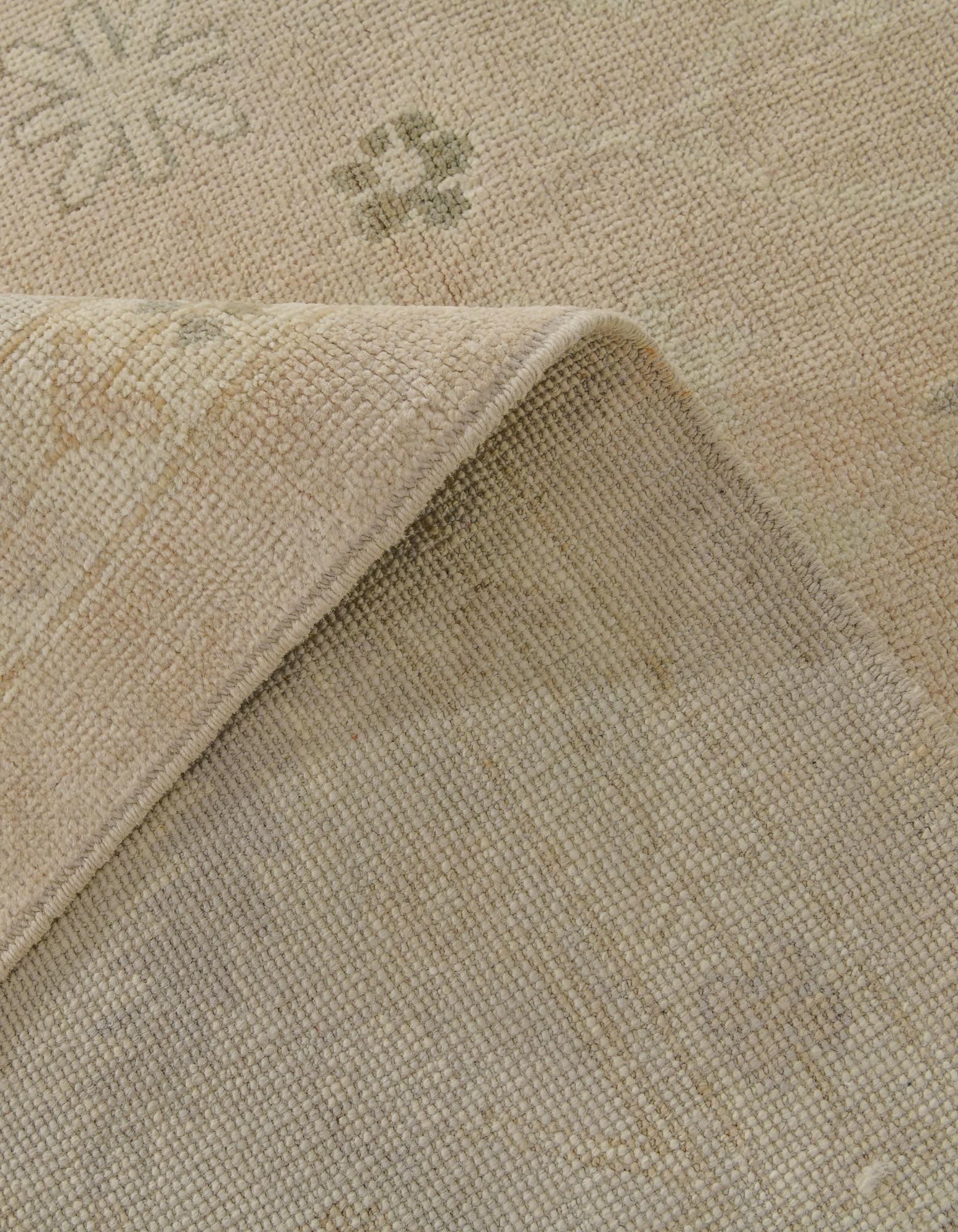 8' 6 x 9' 9 Hand Knotted Oushak Wool Rug