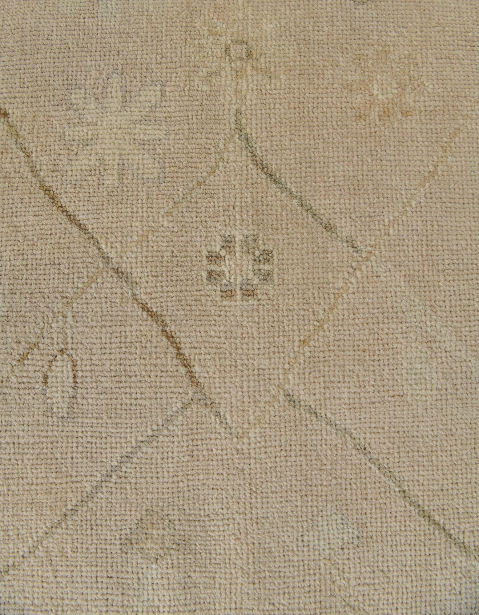 8' 6 x 9' 9 Hand Knotted Oushak Wool Rug