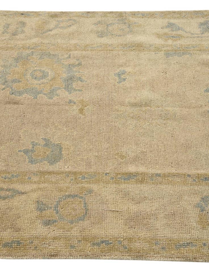 Detail image of 4' x 6'  Hand Knotted Oushak Wool Rug