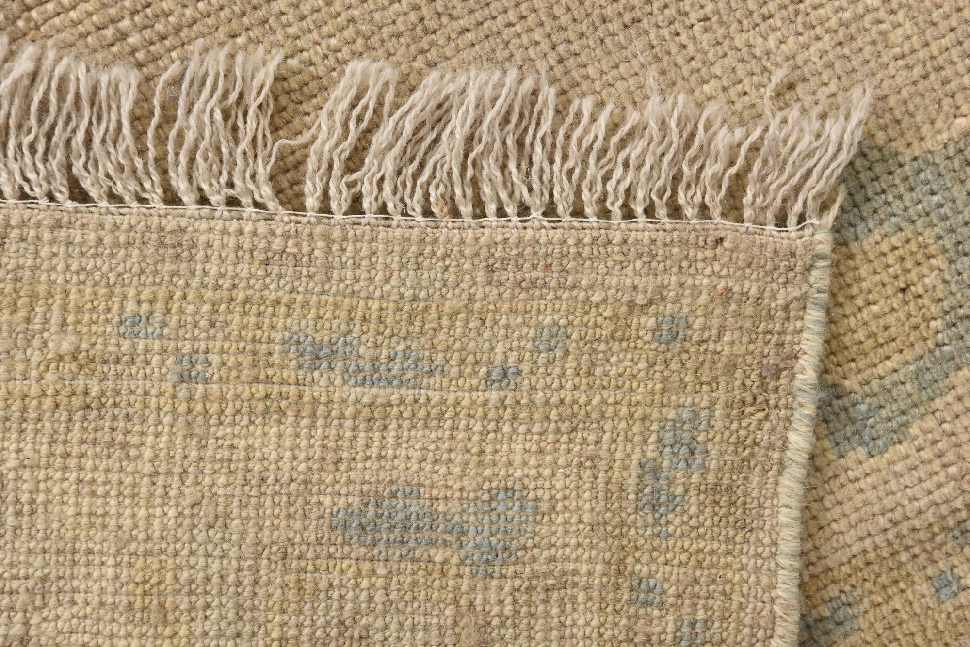 4' x 6' Hand Knotted Oushak Wool Rug