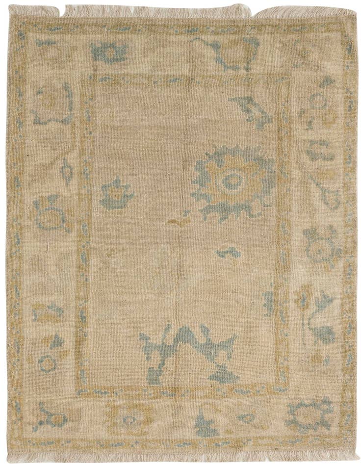 Detail image of 4' x 6' Hand Knotted Oushak Wool Rug