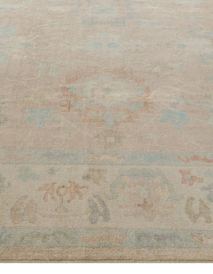 Detail image of 10' 4 x 13' 11  Hand Knotted Oushak Wool Rug