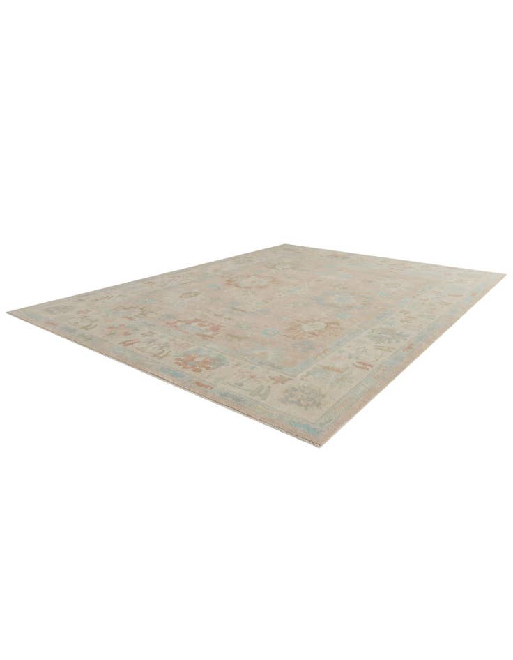 Detail image of 10' 4 x 13' 11 Hand Knotted Oushak Wool Rug