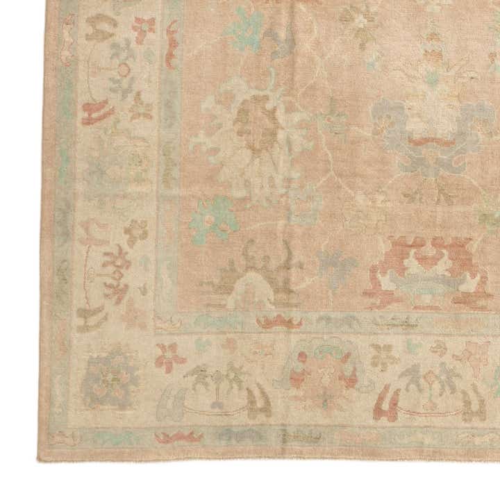 10' 4 x 13' 11 Hand Knotted Oushak Wool Rug
