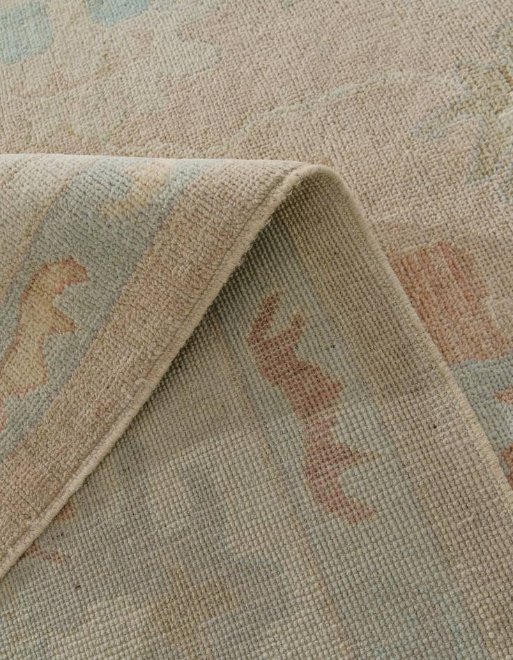 Detail image of 10' 4 x 13' 11  Hand Knotted Oushak Wool Rug