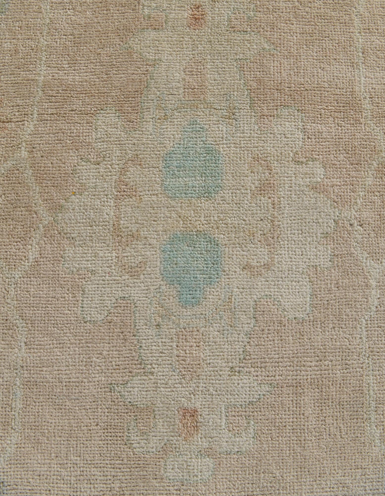 10' 4 x 13' 11 Hand Knotted Oushak Wool Rug