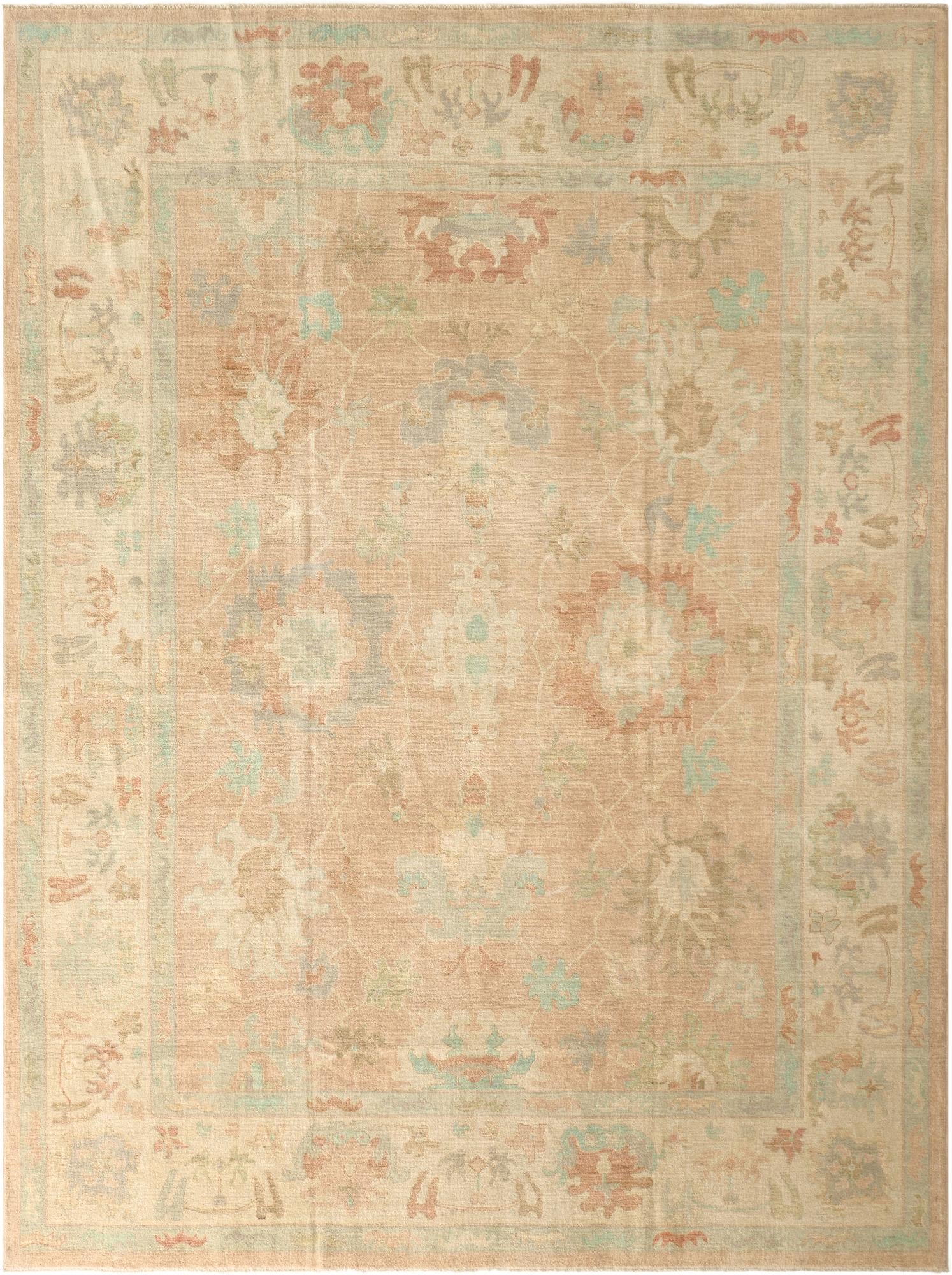 10' 4 x 13' 11  Hand Knotted Oushak Wool Rug