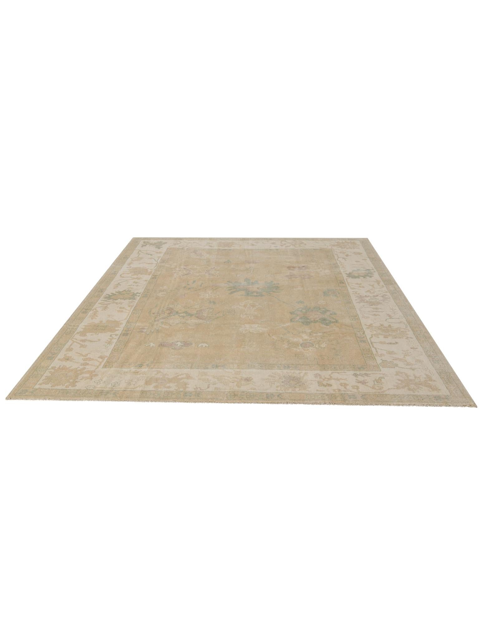 8' 5 x 9' 6 Hand Knotted Oushak Wool Rug