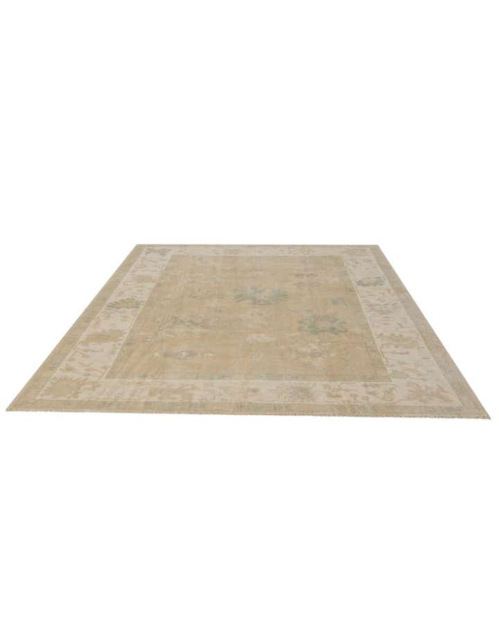 8' 5 x 9' 6 Hand Knotted Oushak Wool Rug