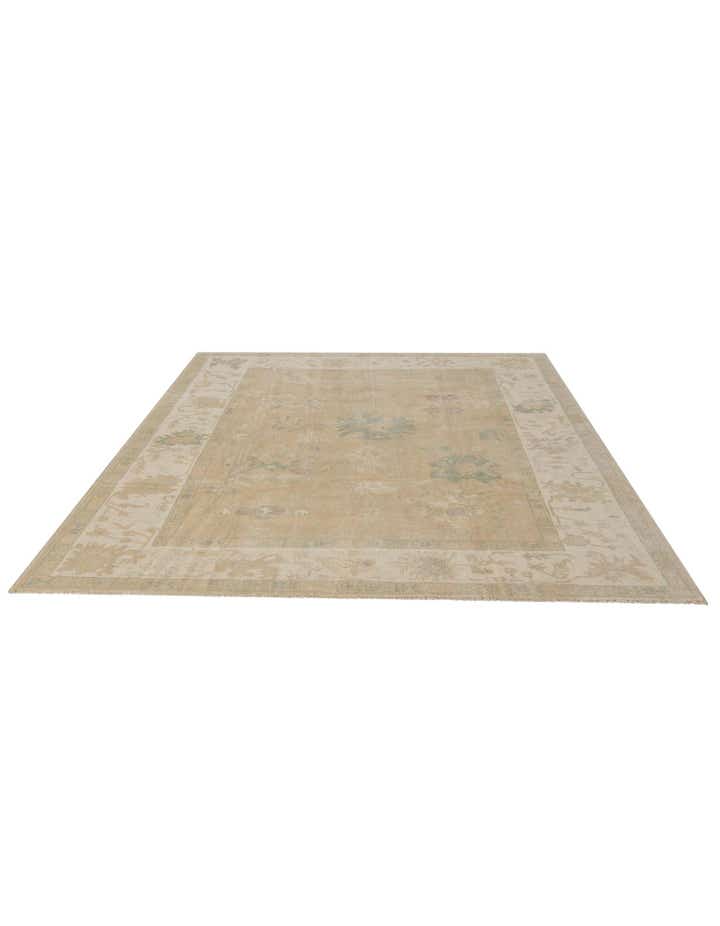 8' 5 x 9' 6 Hand Knotted Oushak Wool Rug